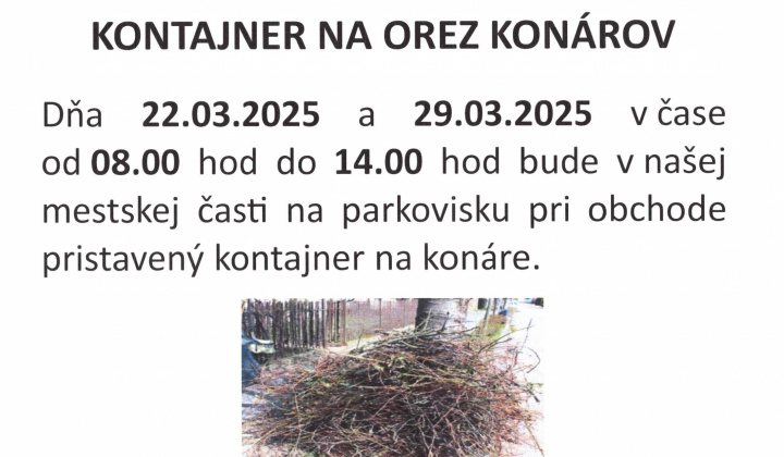 Kontejner  na orez konárov